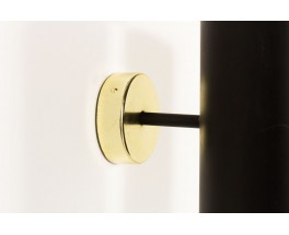 Wall lamp in black metal and gold aluminum edition Parscot 1950