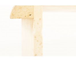 Nested coffee tables in beige travertine 1970 set of 2