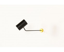 Wall lamp large model in black metal and gold aluminum edition Parscot 1950