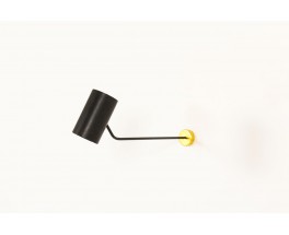 Wall lamp large model in black metal and gold aluminum edition Parscot 1950