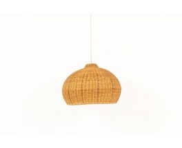 Pendant light in rattan 1950