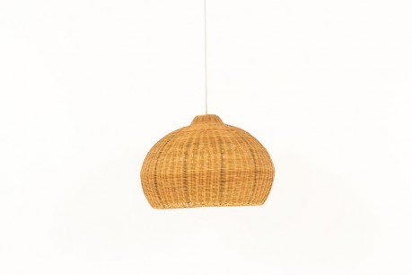 Pendant light in rattan 1950