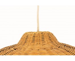 Pendant light in rattan 1950