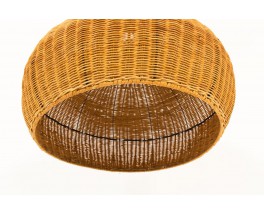 Pendant light in rattan 1950