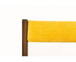 Andre Sornay desk and chair tinted beech and yellow lacquer 1960