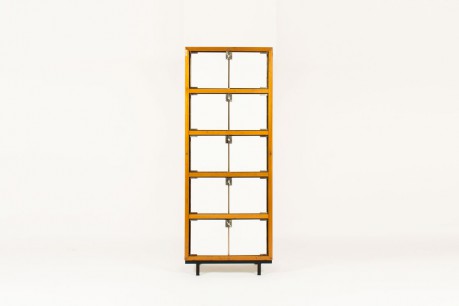 Andre Sornay pantry in mahogany and white lacquer 1960