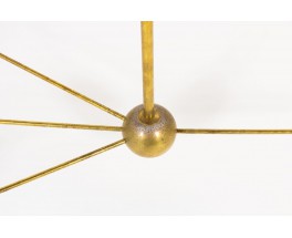 Chandelier in brass and diabolo diffusers Italian contemporary design