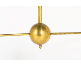 Chandelier in brass and diabolo diffusers Italian contemporary design