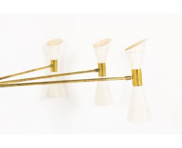 Chandelier in brass and diabolo diffusers Italian contemporary design