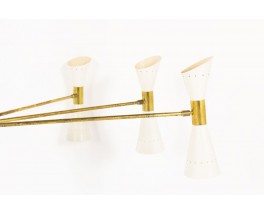 Chandelier in brass and diabolo diffusers Italian contemporary design