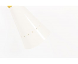 Lustre en laiton 4 bras diffuseurs diabolo design italien contemporain