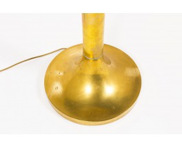 Ferdinando Loffredo floor lamp in brass with jute lampshade 1970