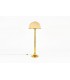 Lampadaire Ferdinando Loffredo laiton et abat-jour cloche en jute 1970