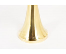 Lamps in brass with rattan dome lampshade Italian contemporary design