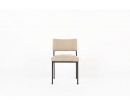 Joseph Andre Motte chairs model 764 grey beige linen edition Steiner 1950 set of 10