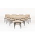 Chaises Joseph André Motte modèle 764 lin gris beige édition Steiner 1950 set de 10