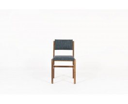 Andre Sornay desk and chair tinted beech and blue lacquer 1960