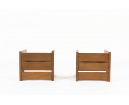 Andre Sornay stools in tinted beech 1960 set of 2