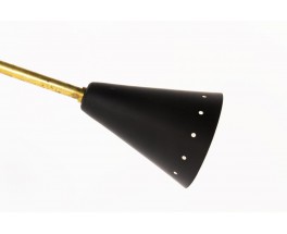 Pendant light model Sputnik in brass and lacquered reflector Italian contemporary design