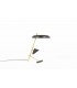 Desk lamp in patinated brass and black lacquered reflectors Italian contemporary design