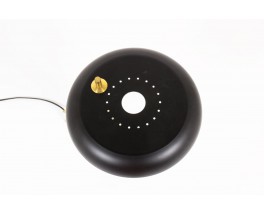 Lampe de bureau laiton patiné et réflecteurs laqués noir design contemporain italien