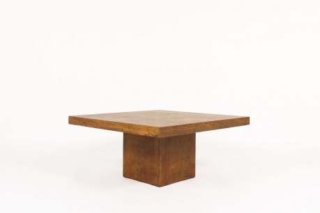 Andre Sornay square coffee table in oak 1930