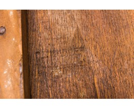 Table basse André Sornay carrée en chêne clouté 1930