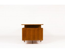 Desk in oak and black laminate 1950