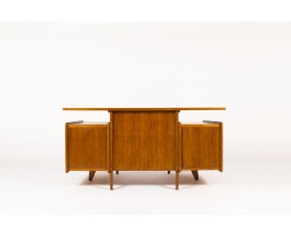 Desk in oak and black laminate 1950