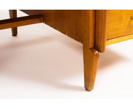 Desk in oak and black laminate 1950