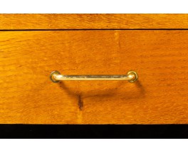 Desk in oak and black laminate 1950