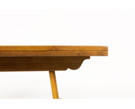 Rene Gabriel rectangular dining table in oak 1950