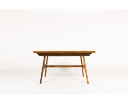 Rene Gabriel rectangular dining table in oak 1950