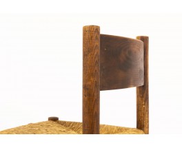 Charlotte Perriand chairs model Meribel in oak edition Steph Simon 1950 set of 4