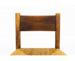 Charlotte Perriand chairs model Meribel in oak edition Steph Simon 1950 set of 4