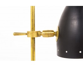 Desk lamp in patinated brass and black lacquered reflectors Italian contemporary design