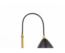 Desk lamp in patinated brass and black lacquered reflectors Italian contemporary design