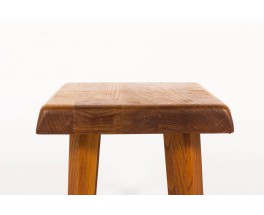 Pierre Chapo stools model S01R in elm 1970 set of 2