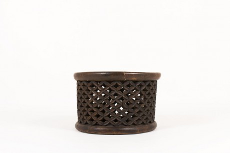 Round Bamileke coffee table model Spider in wood