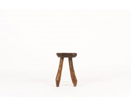 Stool in elm brutalist design 1950