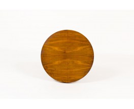 Table basse ronde en noyer 1950