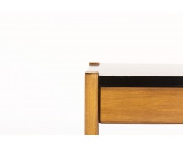 Bedside tables with drawer tinted beech and lacquer 1960 set of 2