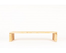 Banquette Charlotte Perriand modèle Archeboc en pin Les Arcs 1970