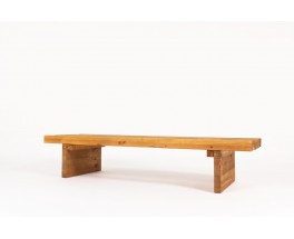 Bench with slat in tinted pine 1950