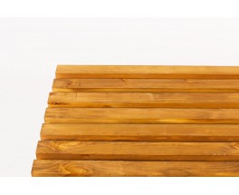 Bench with slat in tinted pine 1950