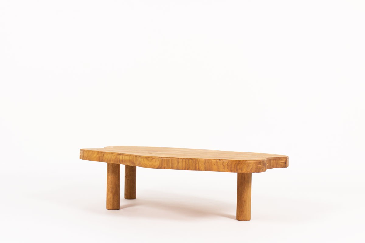 Coffee table freeform in oak 1950
