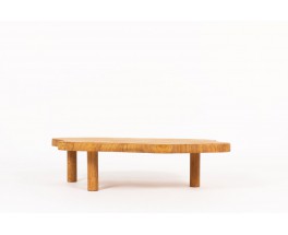 Coffee table freeform in oak 1950