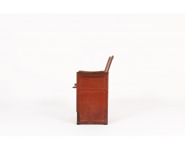 Tito Agnoli armchair model Korium in brown leather by Matteo Grassi 1970