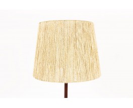 Tripod floor lamp in rosewood and rope 1950