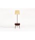 Tripod floor lamp in rosewood and rope 1950
